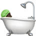 🛀🏿 person taking bath: dark skin tone display on Apple